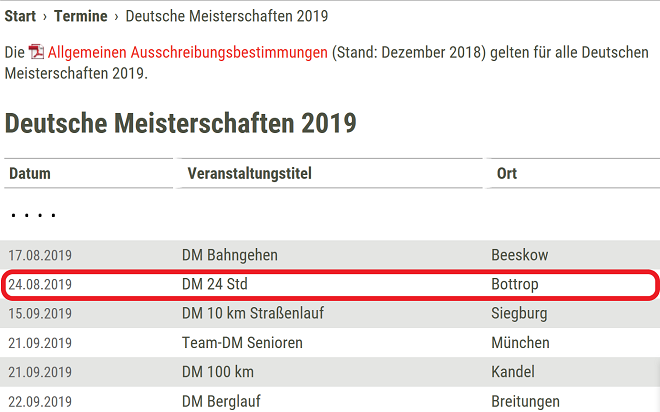 DM Kalender