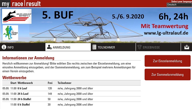 Anmeldung BUF